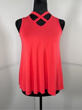 Pomelo Coral Criss Cross Swing Tank Top XS